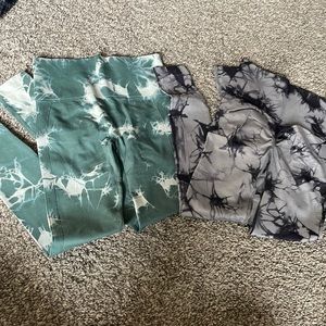 Booty scrunched Tye dye leggings